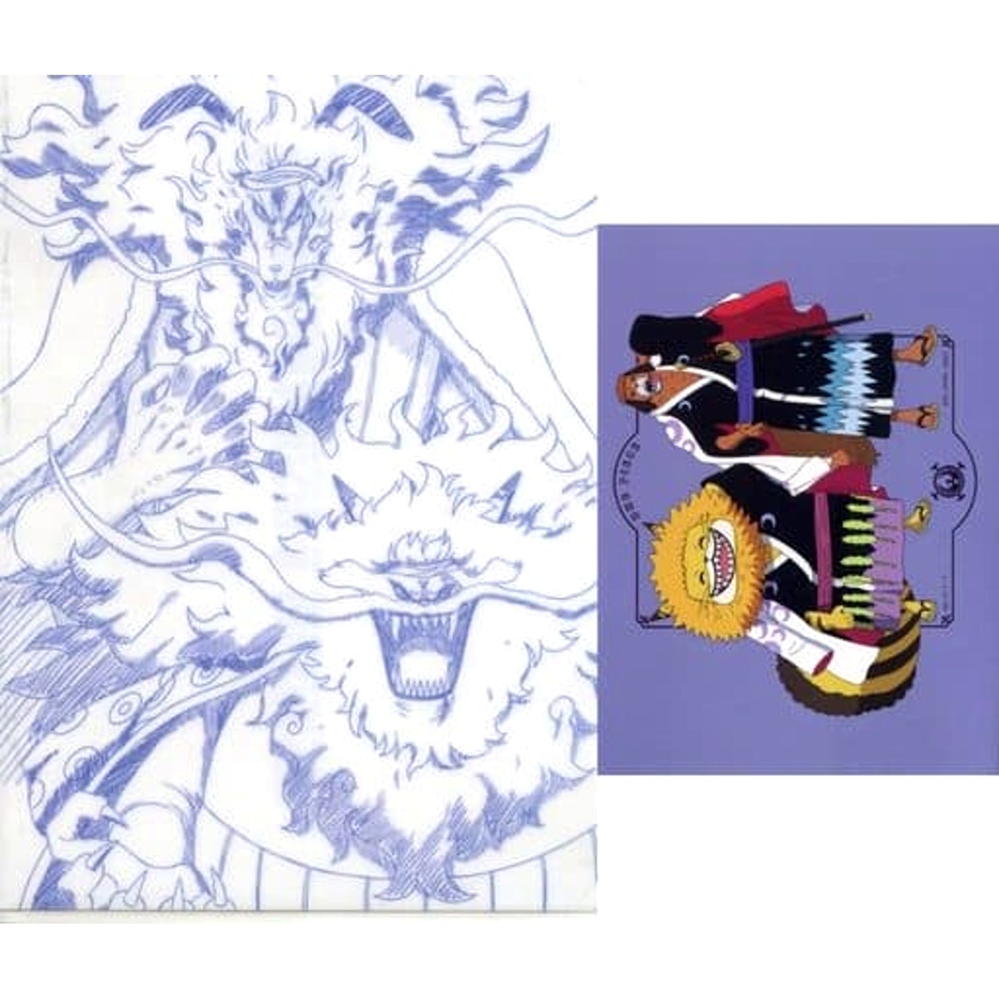 One Piece Duke Inuarashi Nekomamushi Ichiban Kuji Ryoyoku Kessen A4 Clear File & Sticker Prize G [USED]