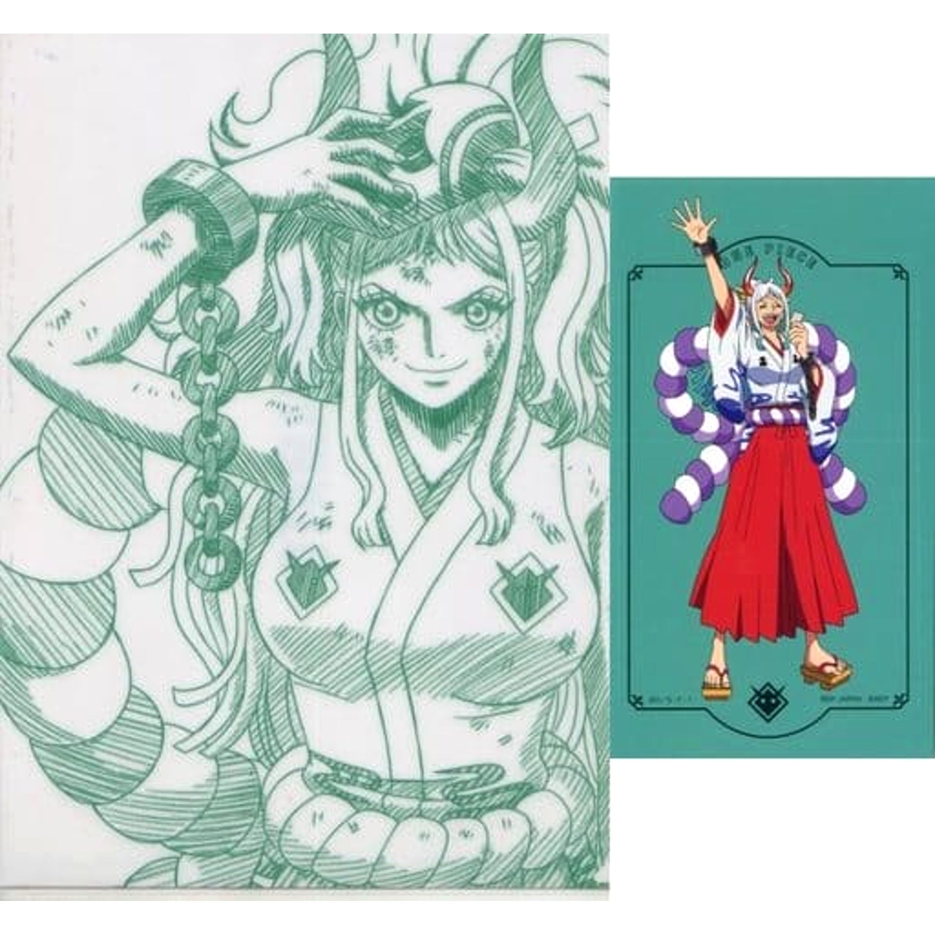 One Piece Yamato Ichiban Kuji Ryoyoku Kessen A4 Clear File & Sticker Prize G [USED]