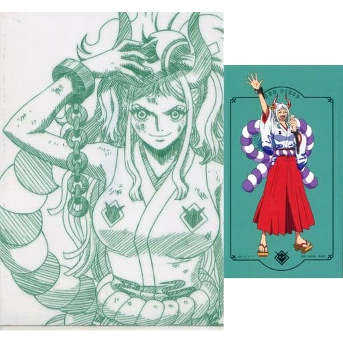 One Piece Yamato Ichiban Kuji Ryoyoku Kessen A4 Clear File & Sticker Prize G [USED]