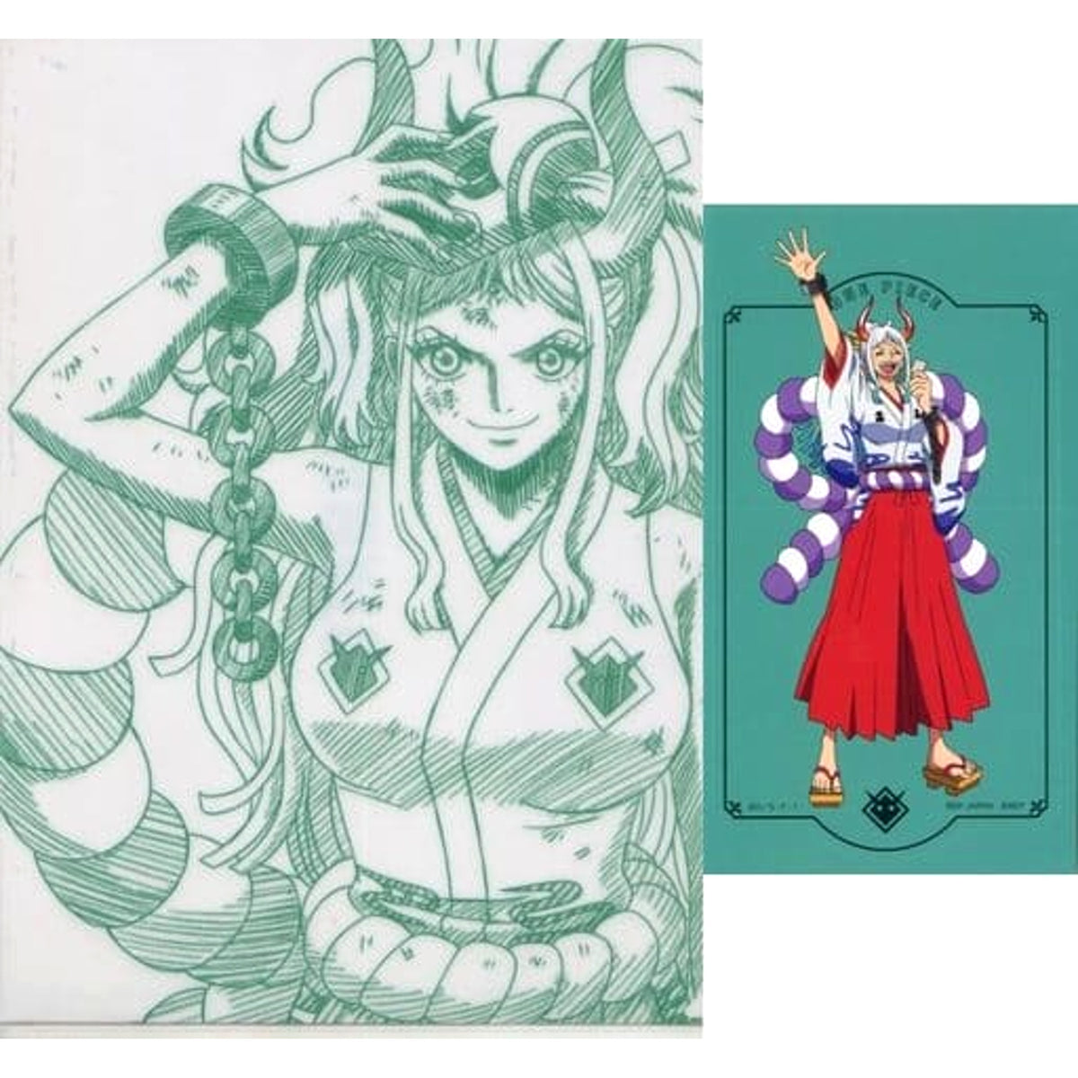 One Piece Yamato Ichiban Kuji Ryoyoku Kessen A4 Clear File & Sticker Prize G [USED]