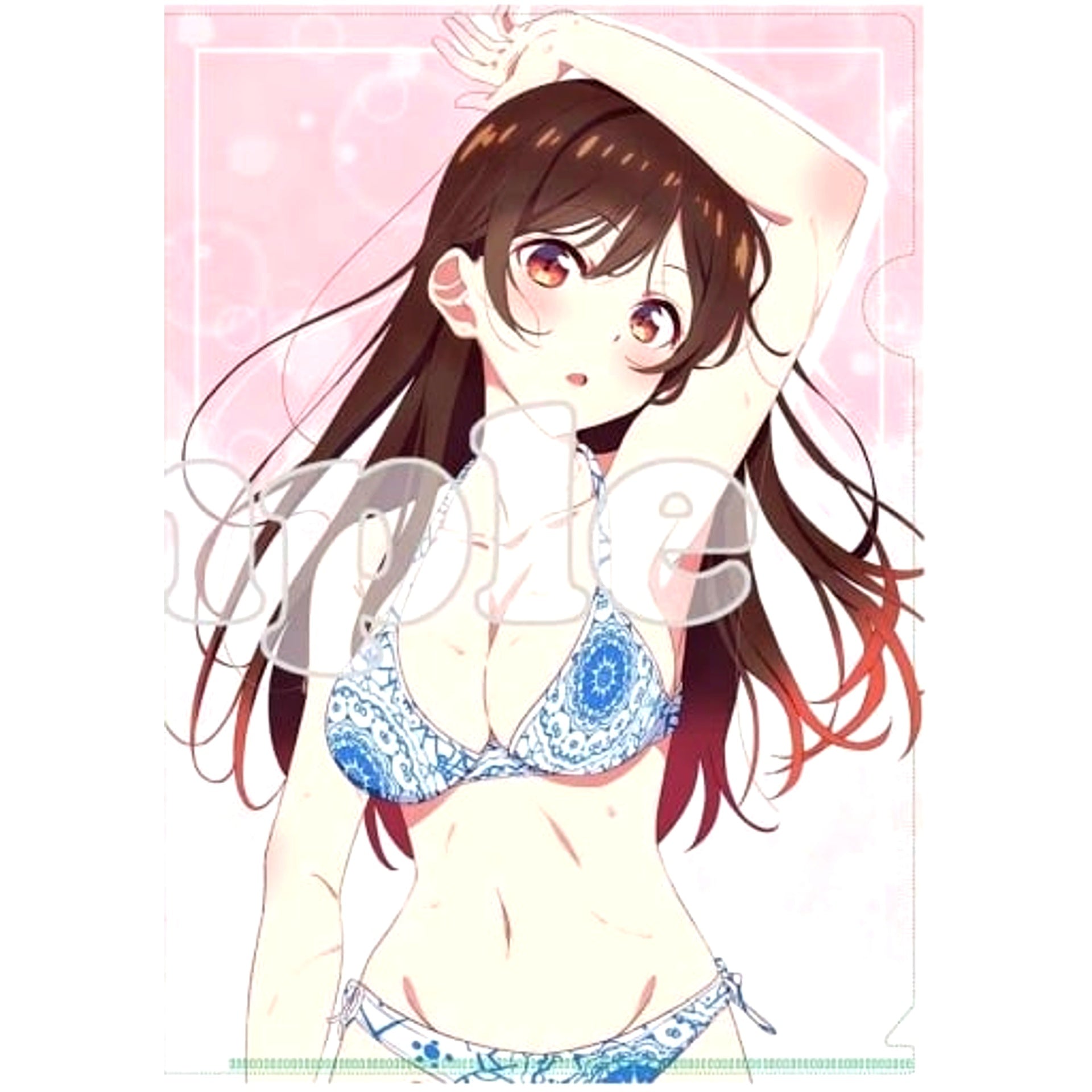 Chizuru Mizuhara Swimsuit Ver. Illustration A4 Clear File Rent-A-Girlfriend Season 3 [USED]