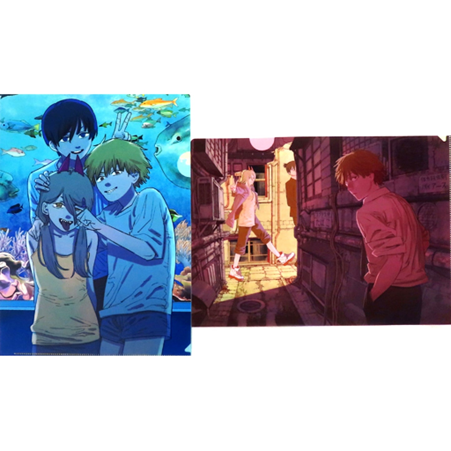 Group B A4 Clear File Set Chainsaw Man Manga Exhibition in Tower Records [USED]
