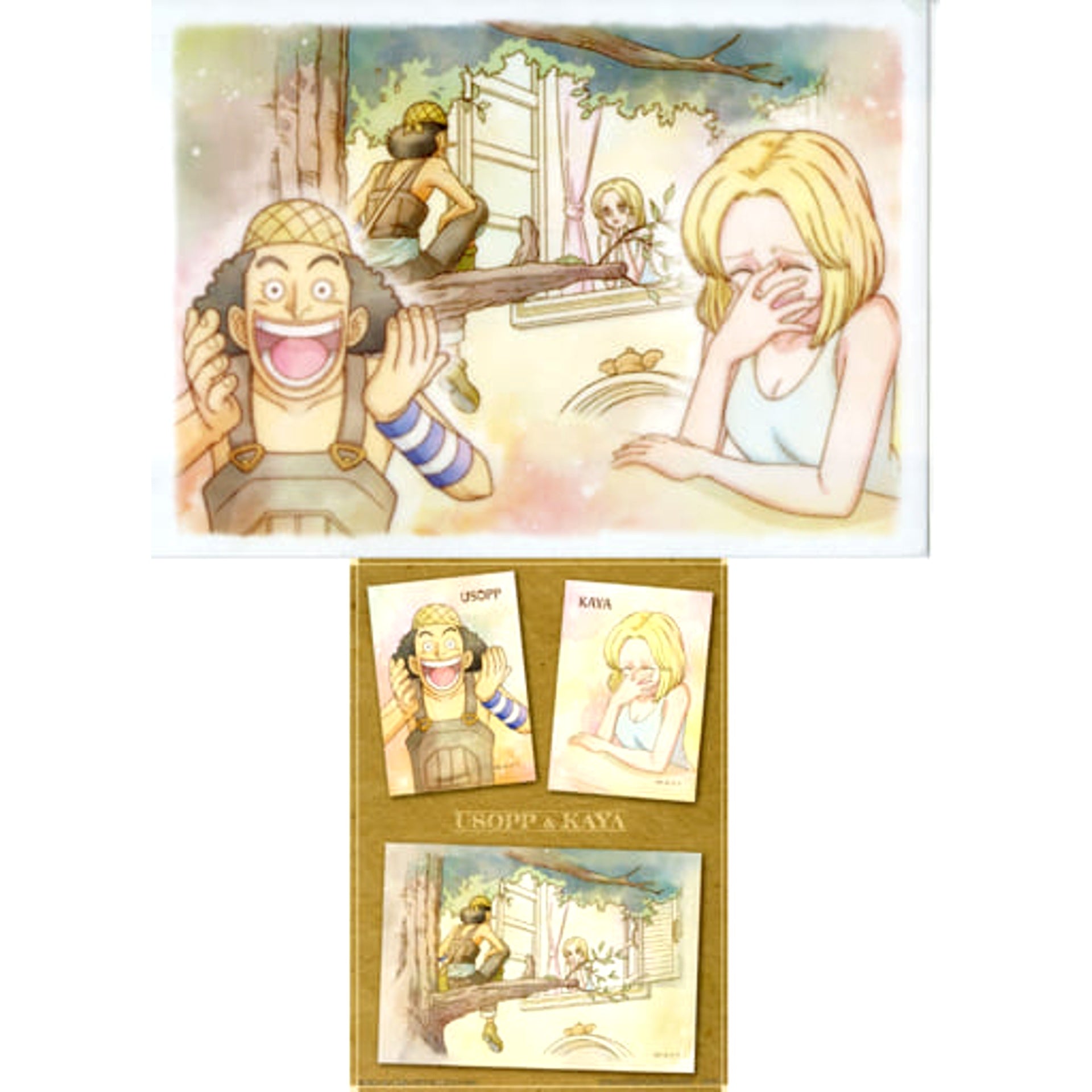 One Piece Usopp Kaya Ichiban Kuji Emotional Stories 2 A4 Clear File & Sticker Set Prize H [USED]