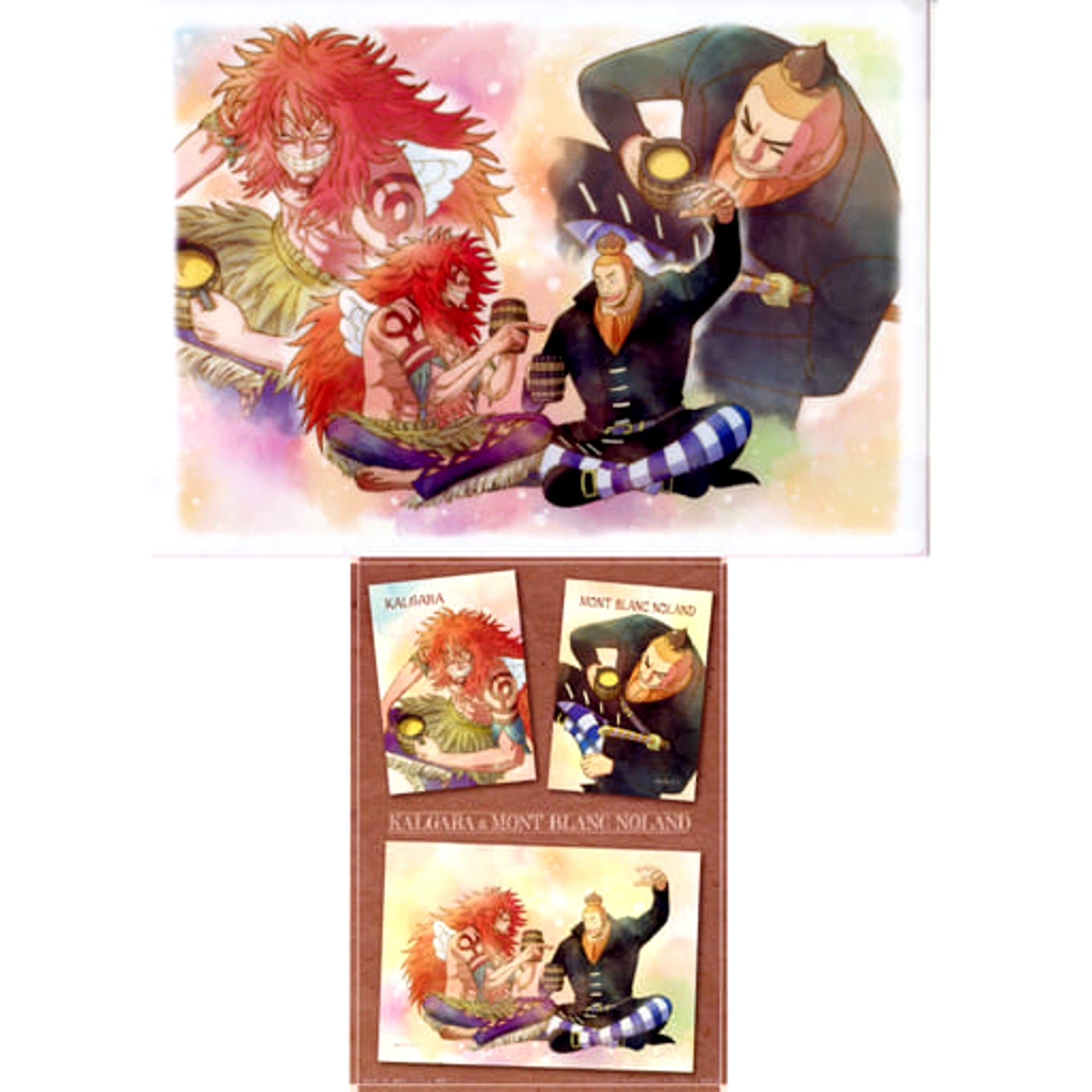 One Piece Calgara Norland Ichiban Kuji Emotional Stories 2 A4 Clear File & Sticker Set Prize H [USED]