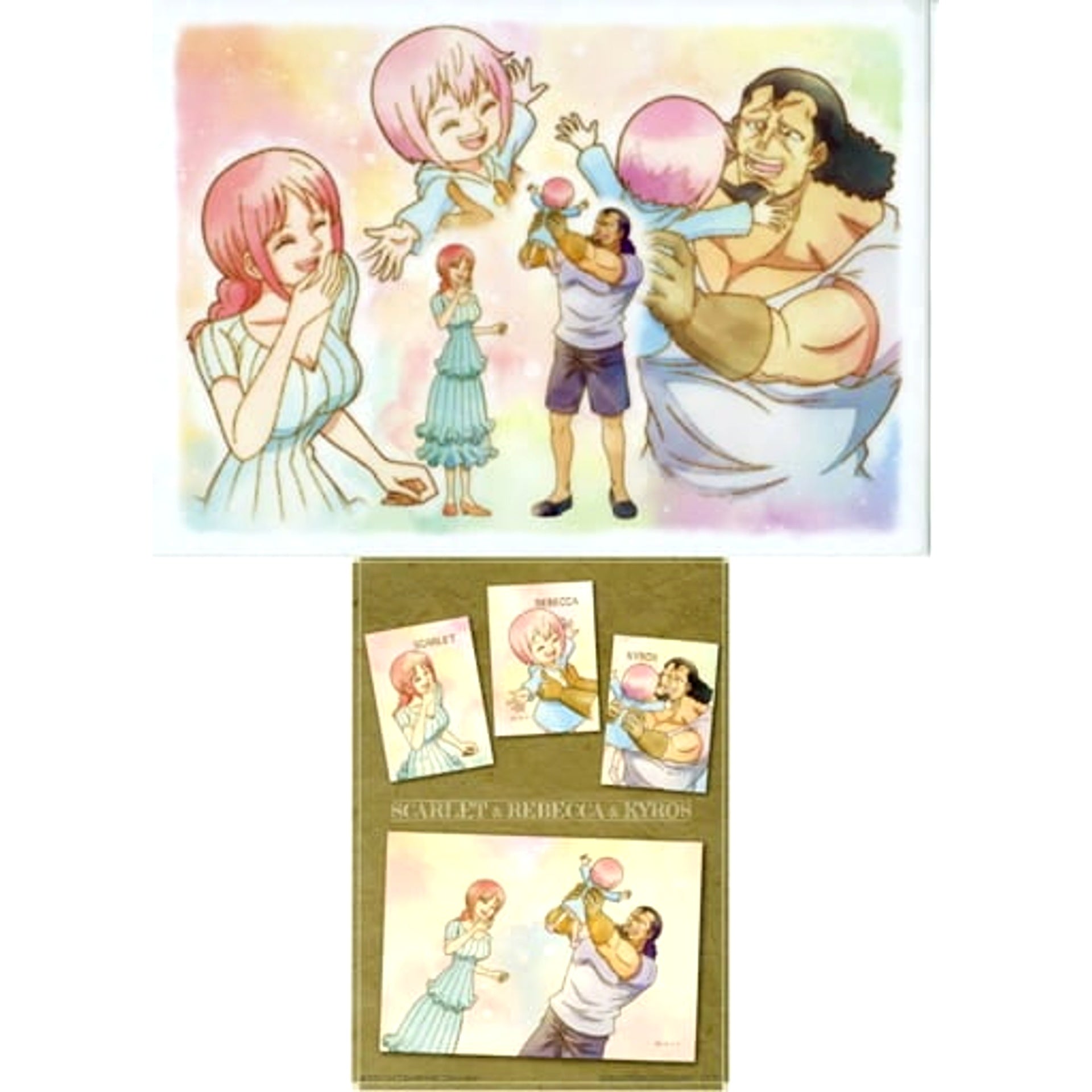 One Piece Rebecca Kyros Scarlet Ichiban Kuji Emotional Stories 2 A4 Clear File & Sticker Set Prize H [USED]