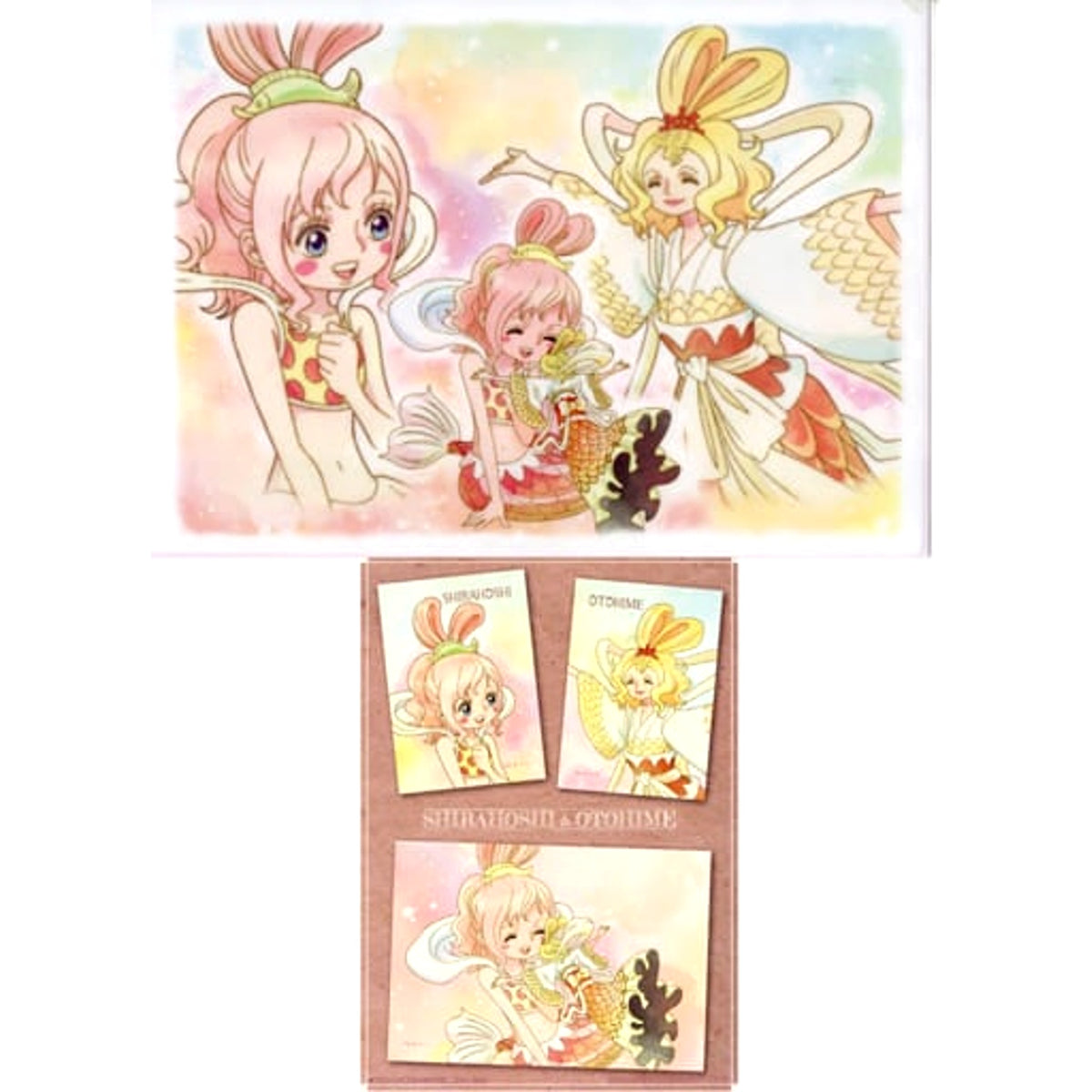 One Piece Shirahoshi Otohime Ichiban Kuji Emotional Stories 2 A4 Clear File & Sticker Set Prize H [USED]