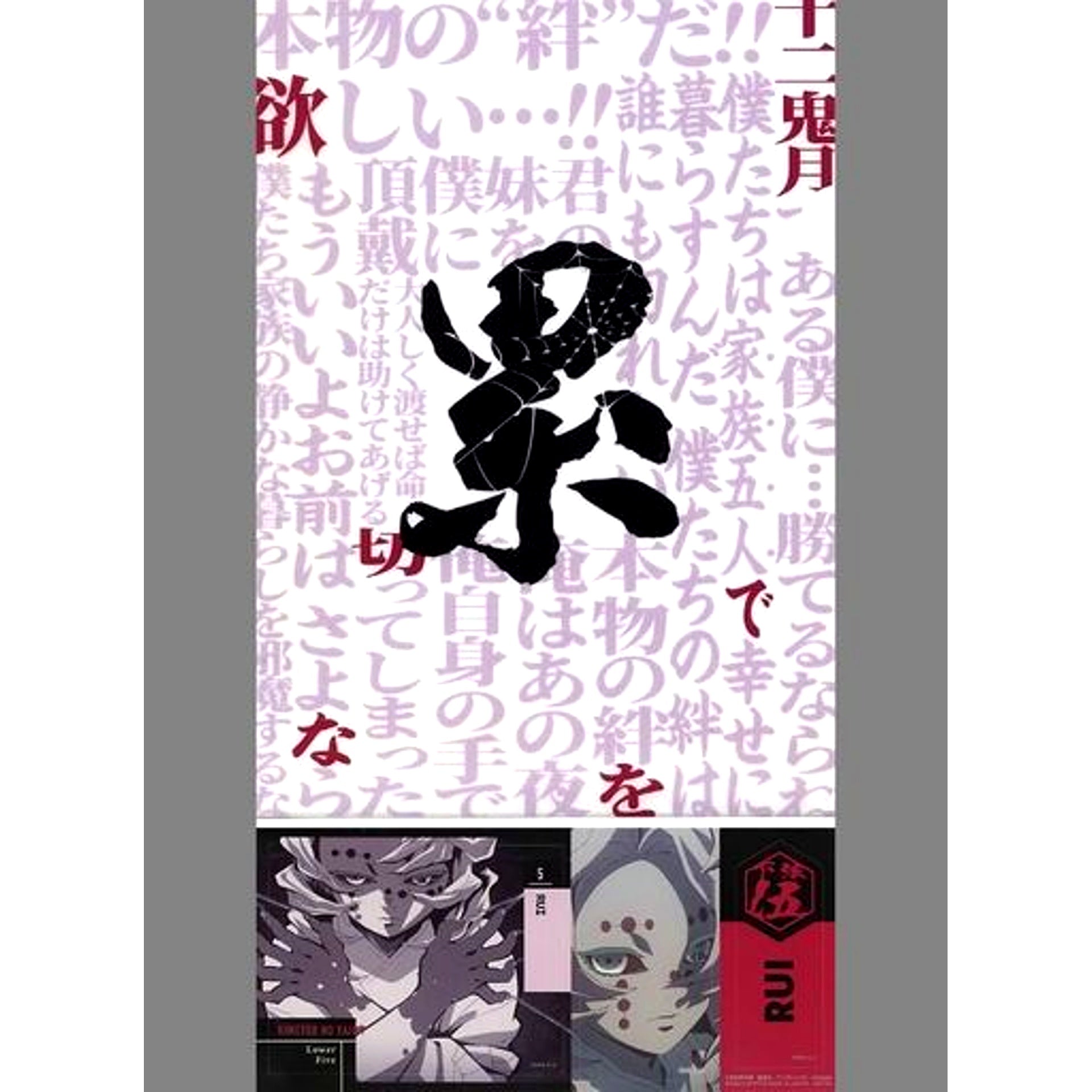 Rui F Prize A4 Clear File and Sticker Set Ichiban Kuji Demon Slayer Immortal Bonds [USED]