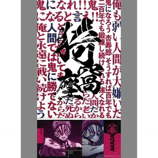 Demon Slayer: Kimetsu no Yaiba Akaza Ichiban Kuji Fumetsu No Kizuna A4 Clear File & Sticker Set Prize F [USED]