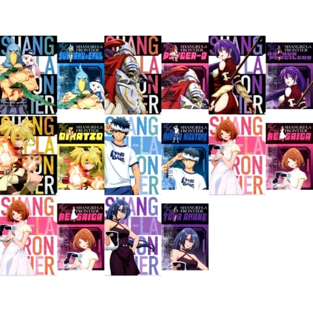 Sunraku & Others Shangri-La Frontier All 8 Types Set Ichiban Kuji A4 Clear File & Sticker Set Prize H [USED]