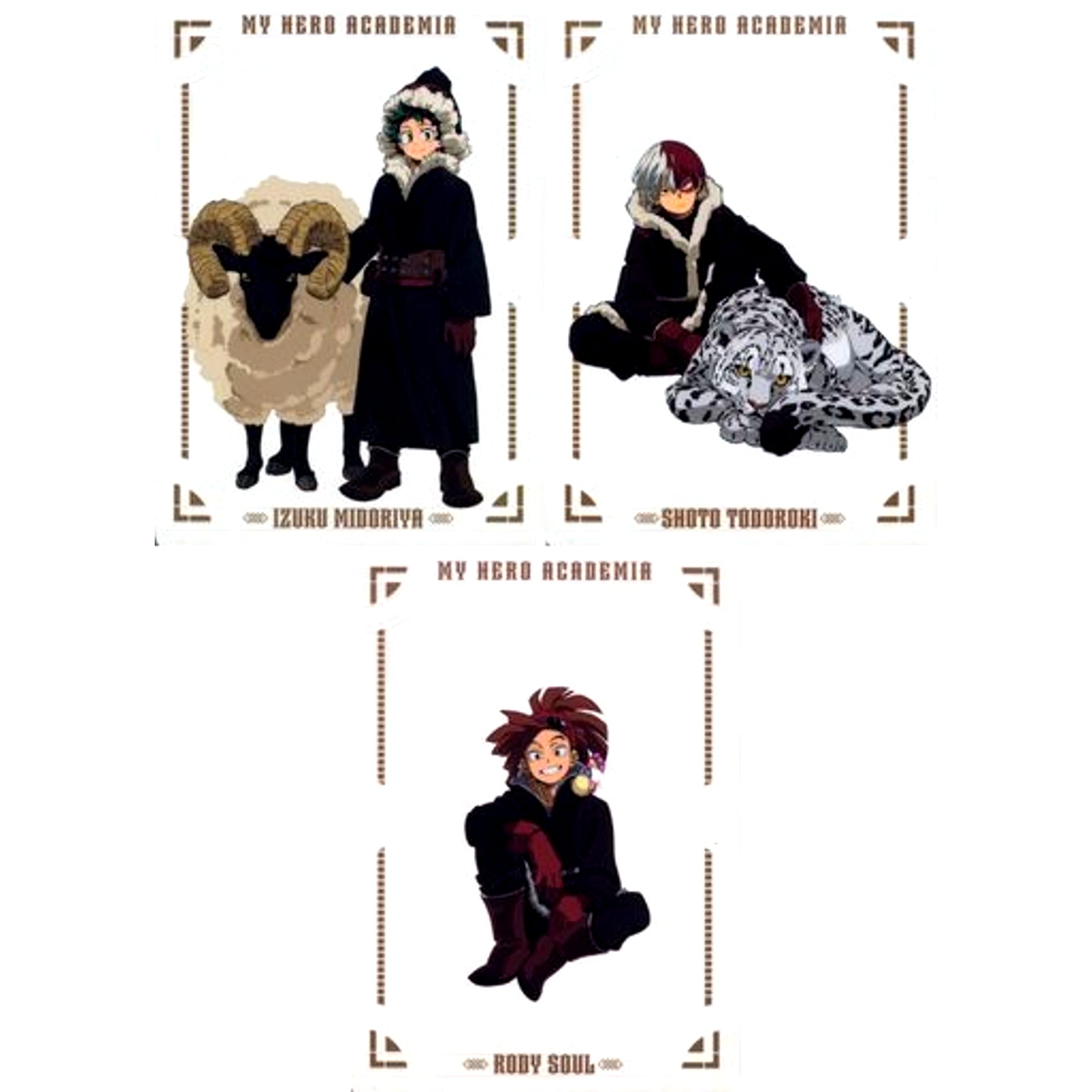 Set of 3 Izuku Midoriya & Shoto Todoroki & Rody Soul Illustration A4 Clear File A JF2024 Ver. My Hero Academia Jump Festa 2024 Goods [USED]