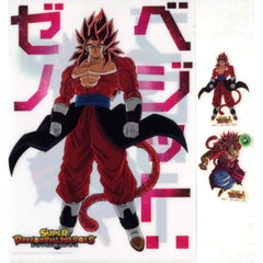 Dragon Ball Xeno Vegetto Ichiban Kuji Super Dragon Ball Heroes 5th Mission A4 Clear File & Sticker Set Prize G [USED]