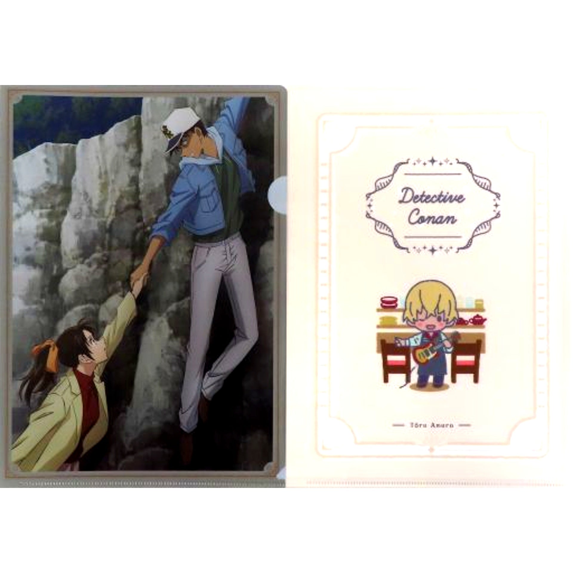 Heiji Hattori & Kazuha Toyama - And Then There Were No Mermaids L Prize A4 Clear File Set of 2 Sega Lucky Kuji Detective Conan Memorial Cut [USED]