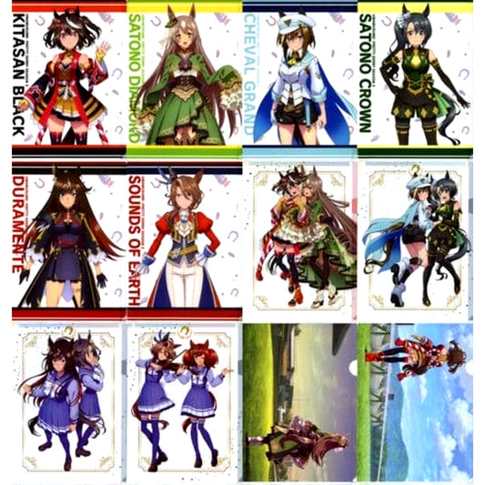 Kitasan Black & Others Uma Musume: Pretty Derby Season 3 All 6 Types Set Ichiban Kuji A4 Clear File Set 2 Pieces Prize G [USED]