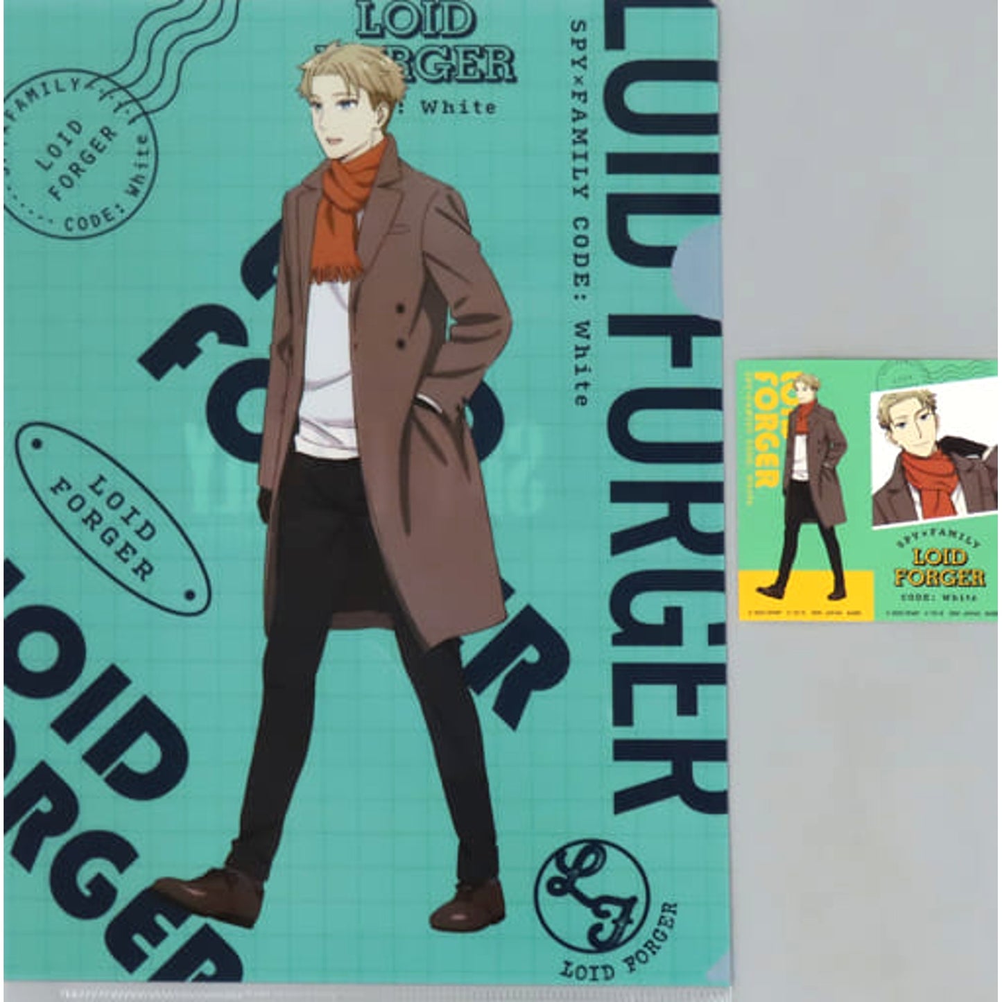 Spy x Family Code: White Loid Forger Whole Body Ichiban Kuji A4 Clear File & Sticker Set Prize H [USED]