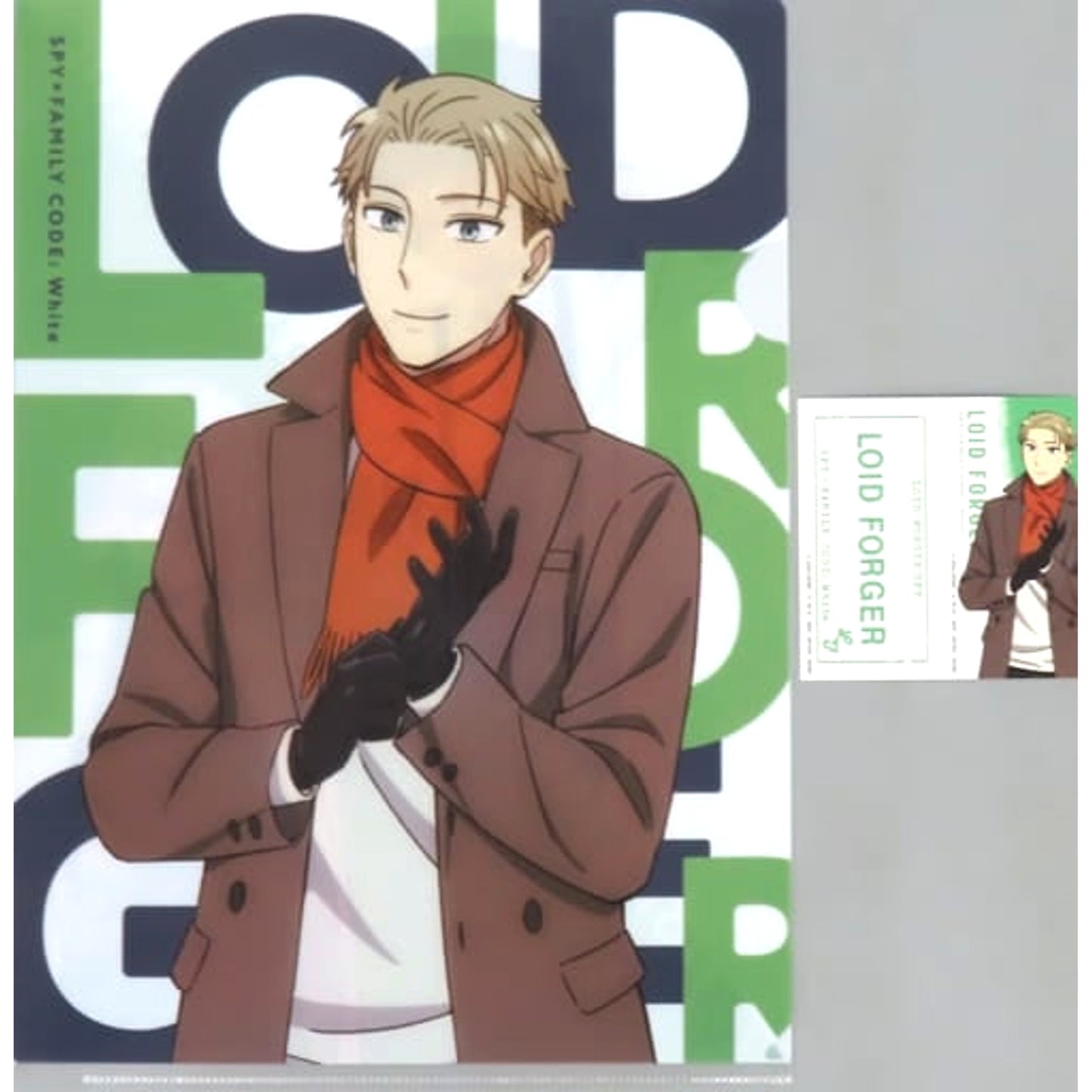 Spy x Family Code: White Loid Forger Upper Body Ichiban Kuji A4 Clear File & Sticker Set Prize H [USED]