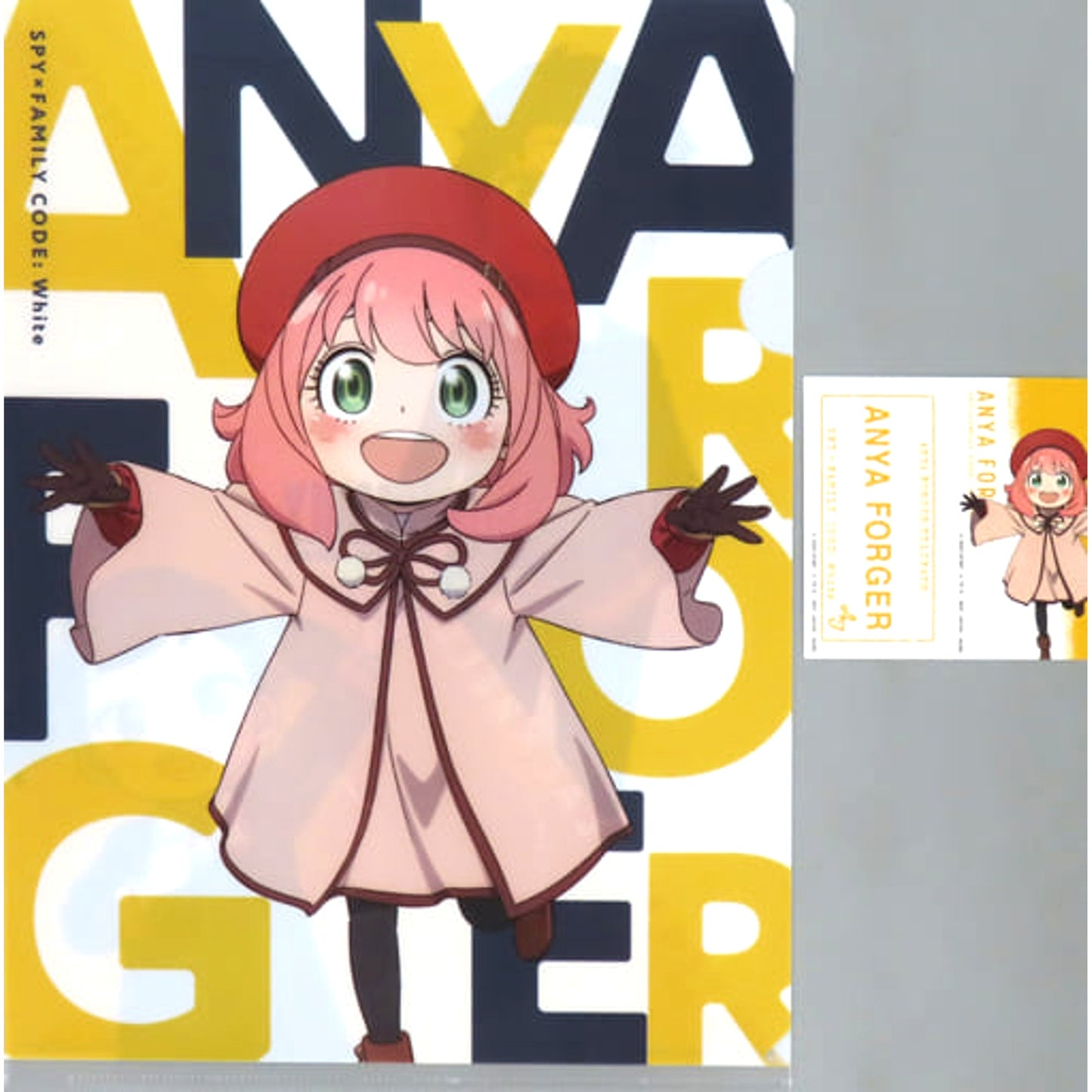 Spy x Family Code: White Anya Forger Front Ichiban Kuji A4 Clear File & Sticker Set Prize H [USED]