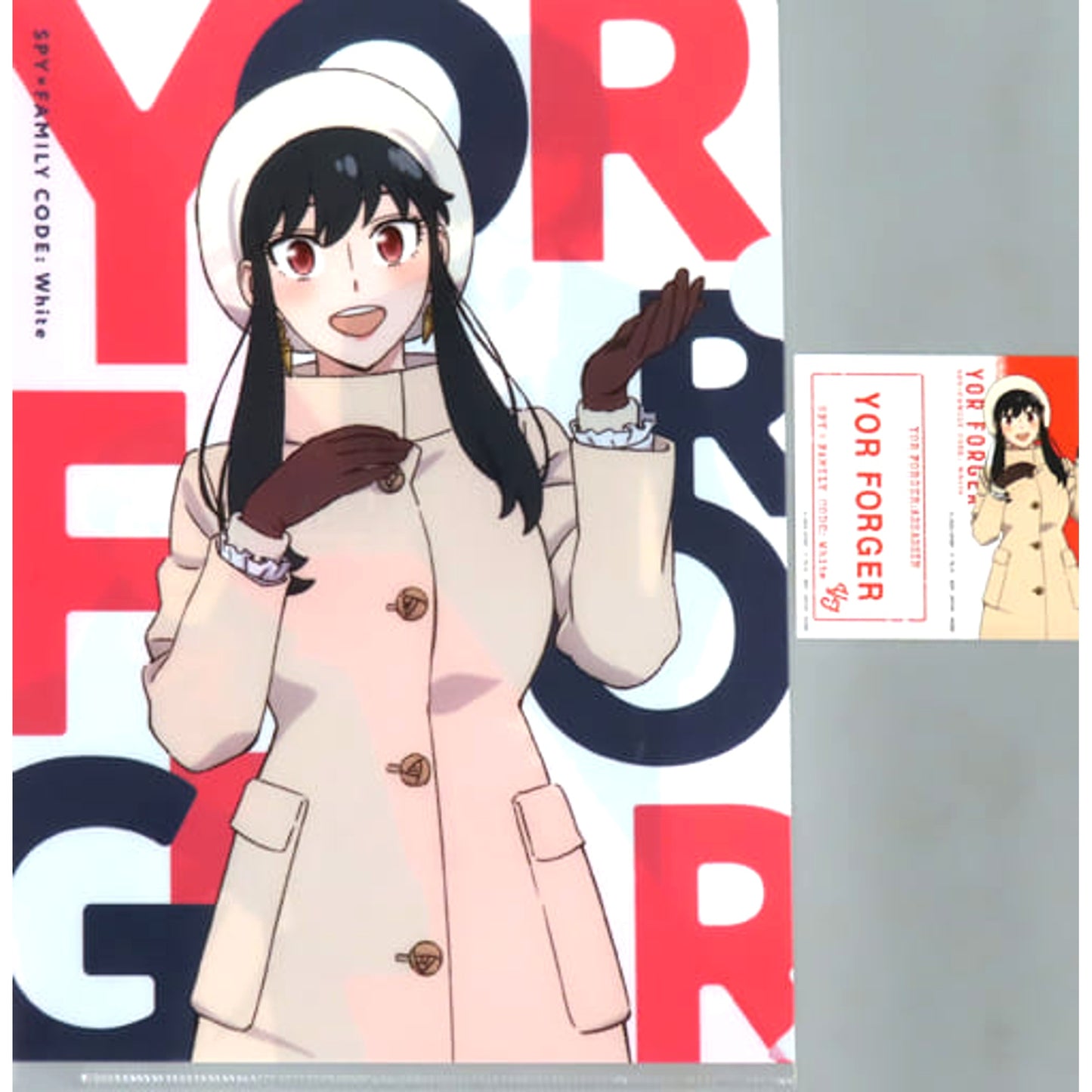 Spy x Family Code: White Yor Forger Upper Body Ichiban Kuji A4 Clear File & Sticker Set Prize H [USED]