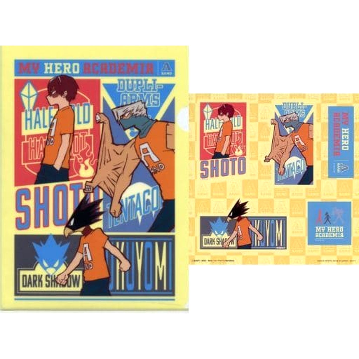 My Hero Academia Shoto Todoroki & Others Ichiban Kuji Tarenagase! Bunkasai! A4 Clear File & Sticker Prize I [USED]