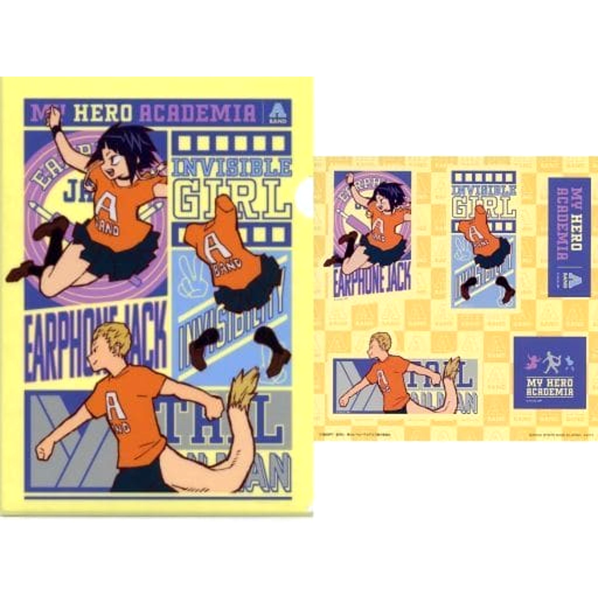 My Hero Academia Jiro Hagakure Ojiro Ichiban Kuji Tarenagase! Bunkasai! A4 Clear File & Sticker Prize I [USED]