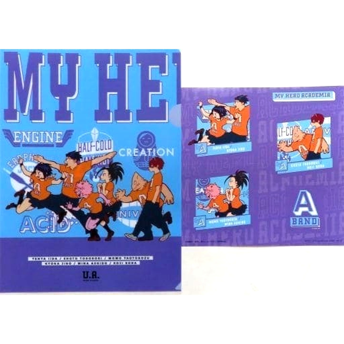 My Hero Academia Purple Ichiban Kuji Tarenagase! Bunkasai! A4 Clear File & Sticker Prize I [USED]