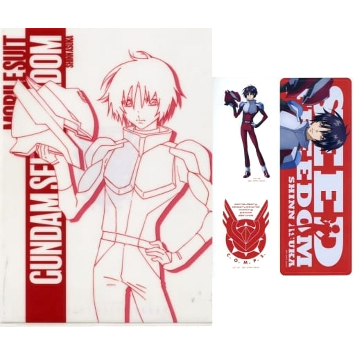 Mobile Suit Gundam SEED Freedom Shin Asuka Ichiban Kuji A4 Clear File & Sticker Set Prize G [USED]