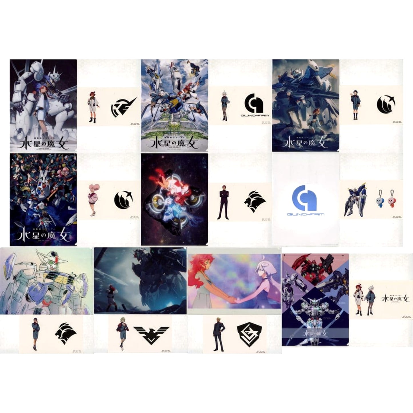 Mobile Suit Gundam: The Witch from Mercury Suletta Mercury & Others Key Visual All 10 Types Set Ichiban Kuji Vol.2 A4 Clear File & Sticker Set Prize I [USED]