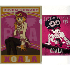 One Piece Koala Ichiban Kuji Flame of Revolution A4 Clear File & Sticker Set Prize F [USED]