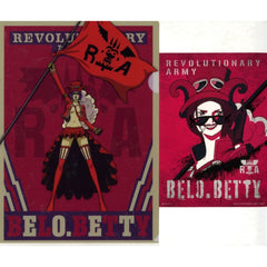 One Piece Belo Betty Ichiban Kuji Flame of Revolution A4 Clear File & Sticker Set Prize F [USED]