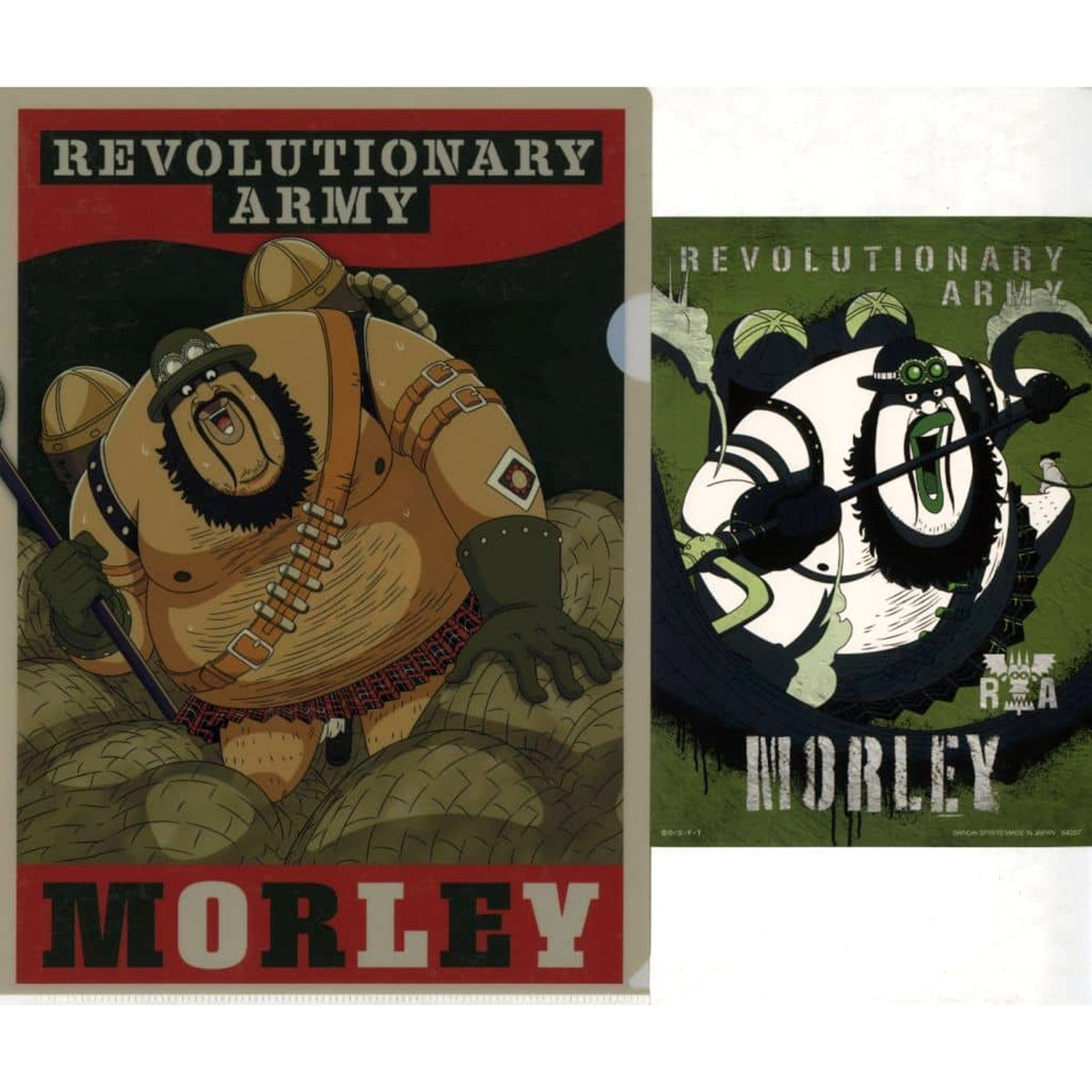One Piece Morley Ichiban Kuji Flame of Revolution A4 Clear File & Sticker Set Prize F [USED]