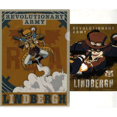 One Piece Lindbergh Ichiban Kuji Flame of Revolution A4 Clear File & Sticker Set Prize F [USED]