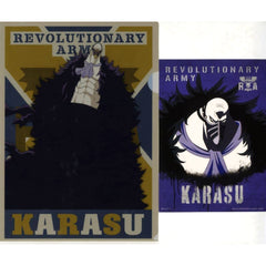 One Piece Karous Ichiban Kuji Flame of Revolution A4 Clear File & Sticker Set Prize F [USED]