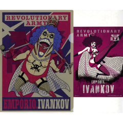 One Piece Emporio Ivankov Ichiban Kuji Flame of Revolution A4 Clear File & Sticker Set Prize F [USED]