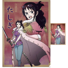 One Piece Tashigi Ichiban Kuji Absolute Justice A4 Clear File & Sticker Prize G [USED]