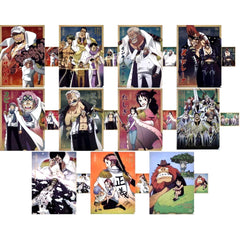 Set of 11 G Prize A4 Clear File and Sticker Ichiban Kuji One Piece Absolute Justice [USED]