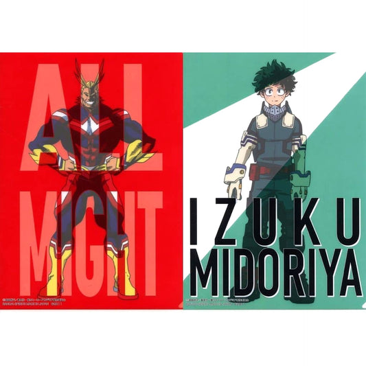 My Hero Academia All Might Izuku Midoriya Ichiban Kuji Futari no Akogare A4 File Folder Set Prize G [USED]