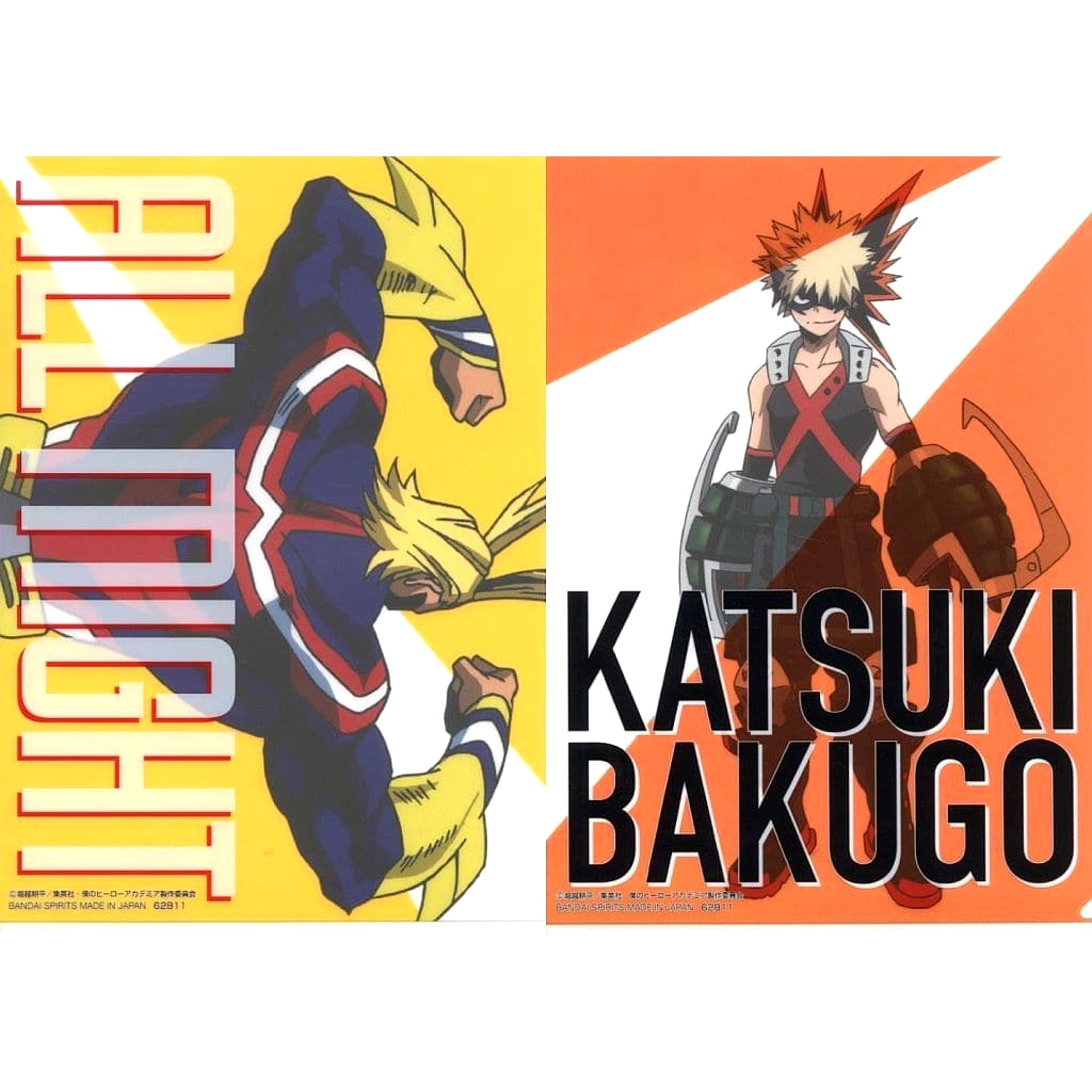My Hero Academia All Might Katsuki Bakugo Ichiban Kuji Futari no Akogare A4 File Folder Set Prize G [USED]