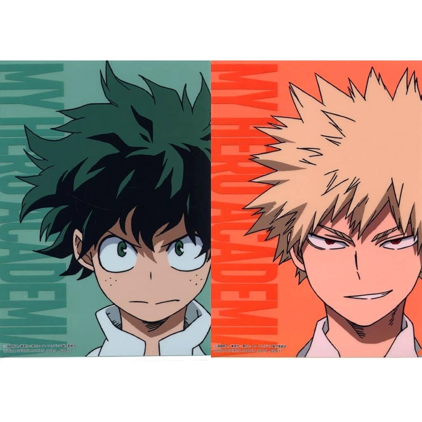 My Hero Academia Izuku Midoriya Katsuki Bakugo Over Face Ichiban Kuji Futari no Akogare A4 File Folder Set Prize G [USED]
