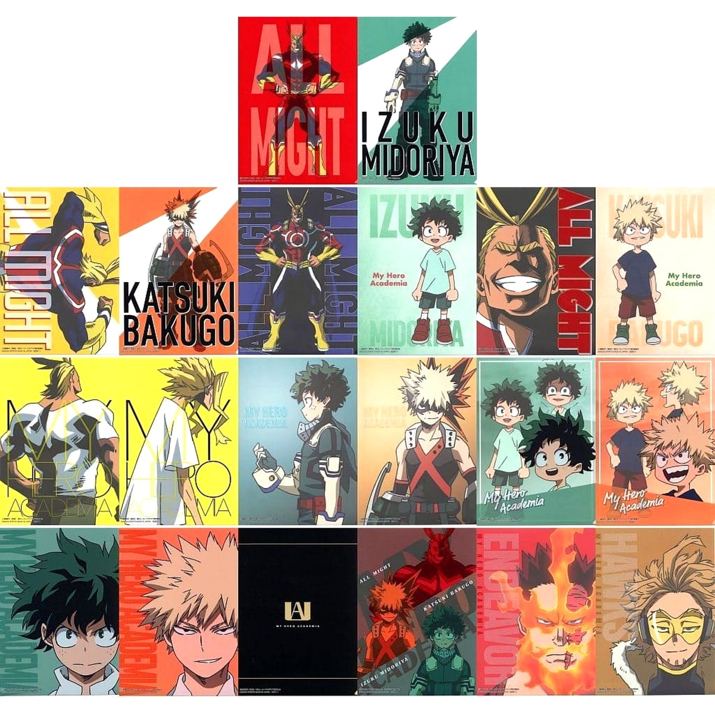 My Hero Academia All Might & Others All 10 Types Set Ichiban Kuji Futari no Akogare A4 File Folder Set Prize G [USED]