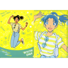 Kazuha Toyama K Prize A4 Clear File Set of 2 Sega Lucky Kuji Detective Conan Good Day Good Travel [USED]