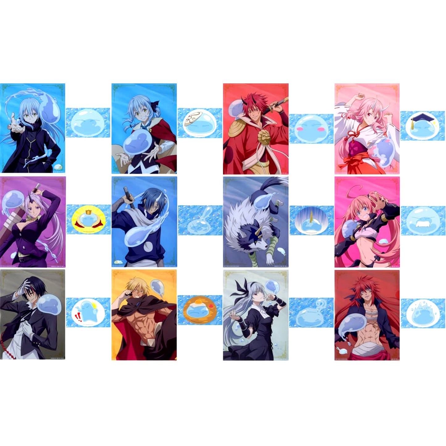 That Time I Got Reincarnated as a Slime Rimuru & Others All 12 Types Set Ichiban Kuji Rising Star Rimuru Tempest A4 Clear File & Sticker Set Prize H [USED]