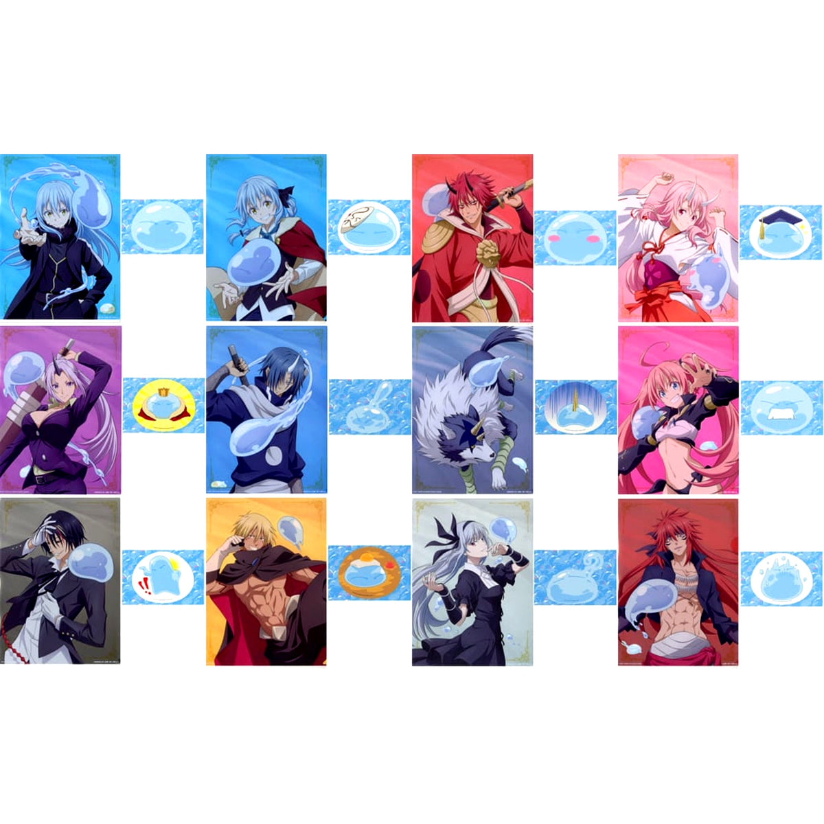 That Time I Got Reincarnated as a Slime Rimuru & Others All 12 Types Set Ichiban Kuji Rising Star Rimuru Tempest A4 Clear File & Sticker Set Prize H [USED]