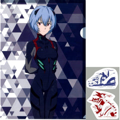 Rei Ayanami Plug Suit Evangelion Ichiban Kuji The Angels Are Invading! A4 Clear File & Sticker Set Prize H [USED]