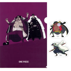 One Piece Marshall D. Teach Shiliew Ichiban Kuji Whitebeard Pirates Old Man & Sons A4 Clear File & Sticker Set Prize I [USED]