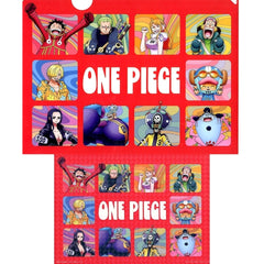 One Piece Straw Hat Pirates Ichiban Kuji Future Island Egghead A4 Clear File & Sticker Set Prize K [USED]