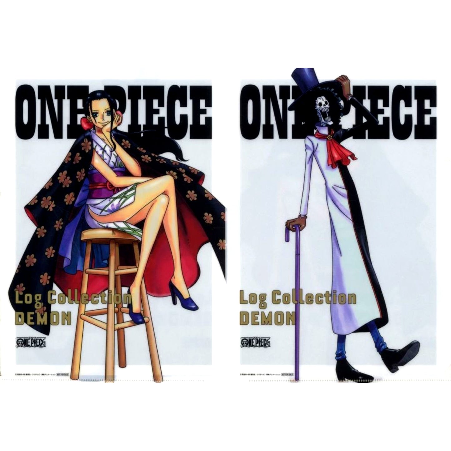 Nico Robin / Brook Original Double-Sided A4 Clear File Bonus Item for DVD One Piece Log Collection DEMON Maker Bonus [USED]