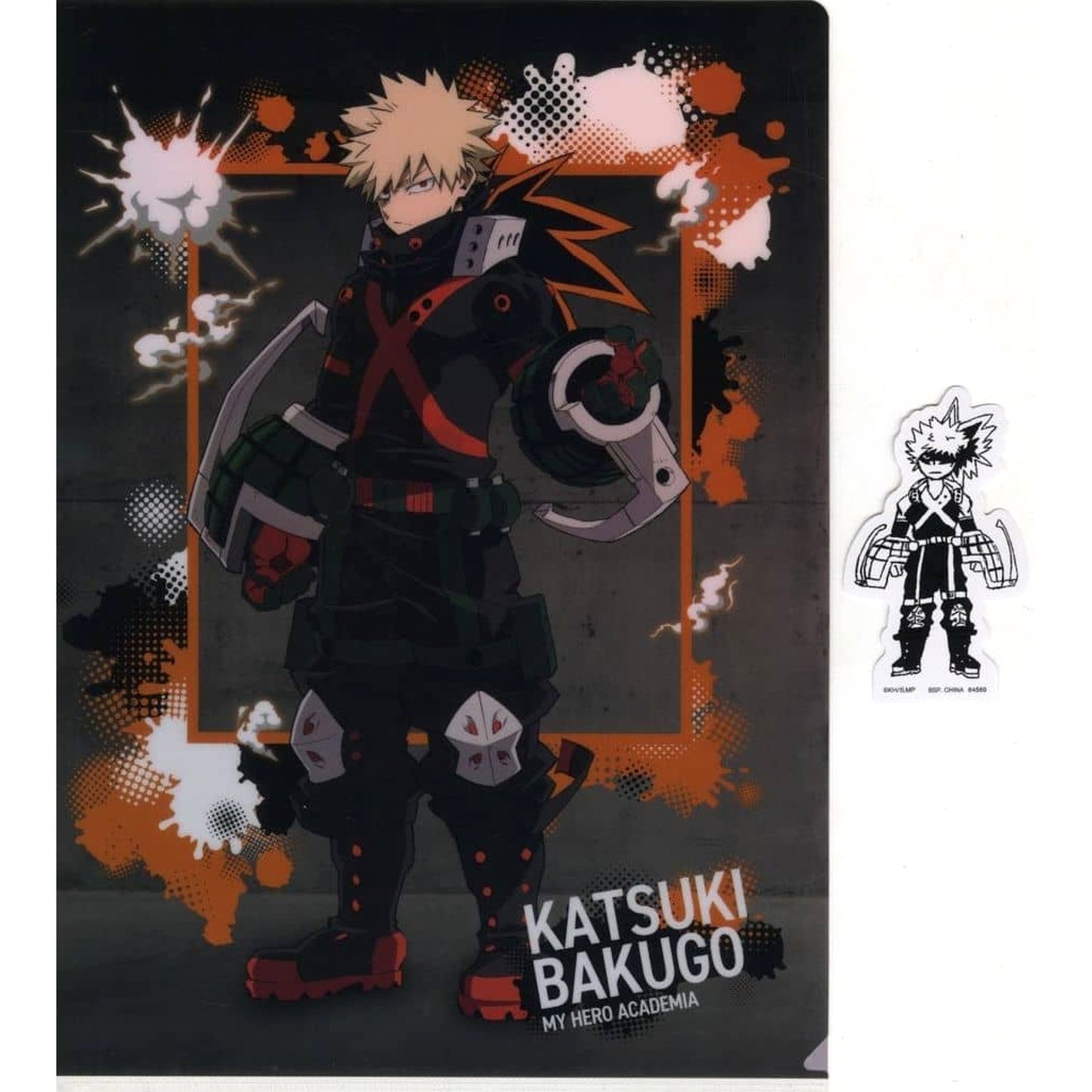 My Hero Academia Katsuki Bakugo Ichiban Kuji Flow of Years A4 Clear File & Sticker Prize H [USED]