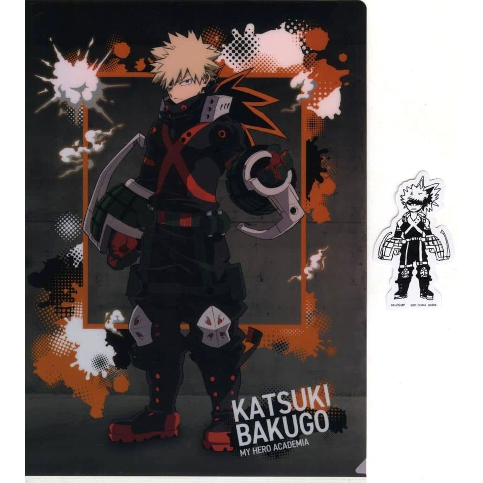 My Hero Academia Katsuki Bakugo Ichiban Kuji Flow of Years A4 Clear File & Sticker Prize H [USED]