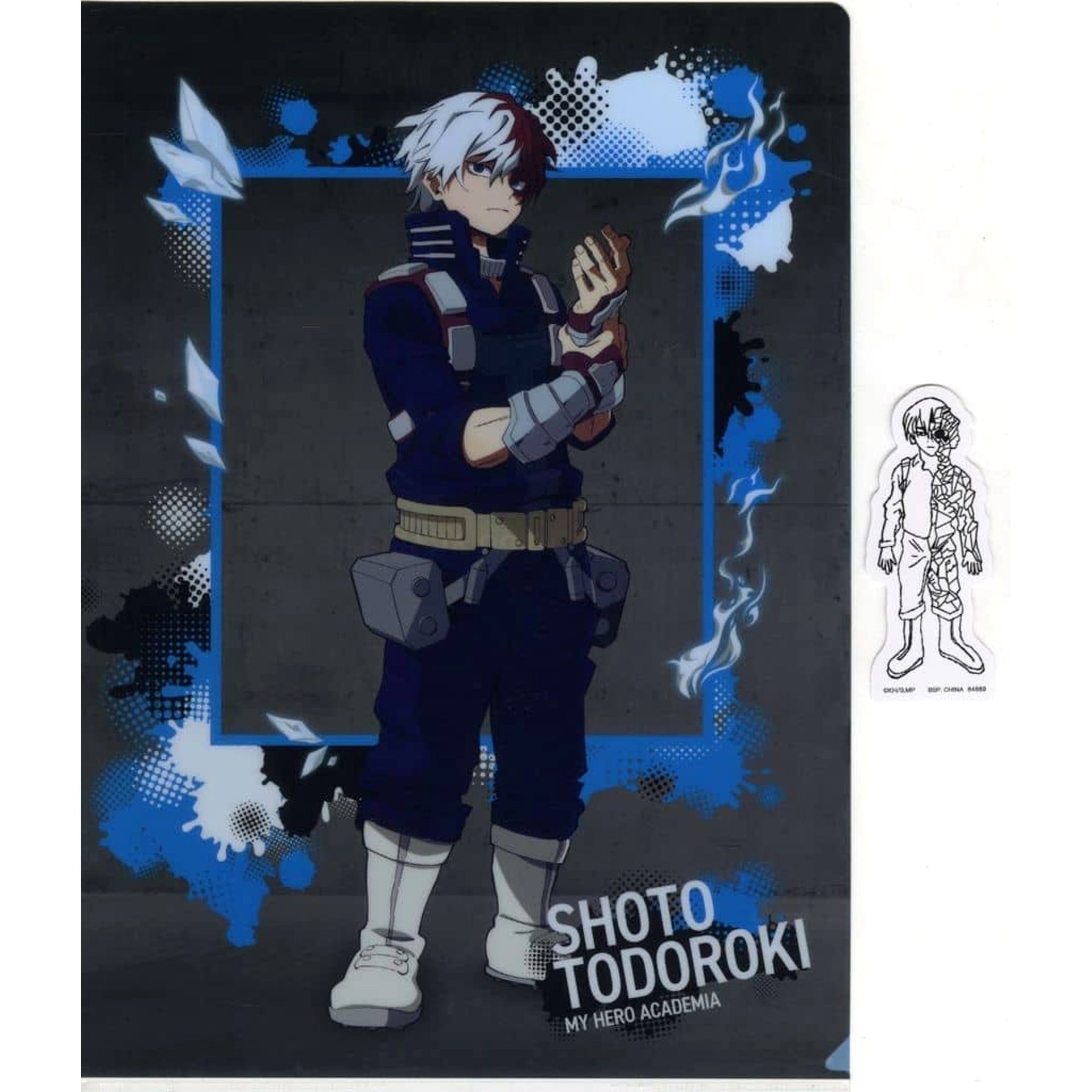 My Hero Academia Shoto Todoroki Ichiban Kuji Flow of Years A4 Clear File & Sticker Prize H [USED]
