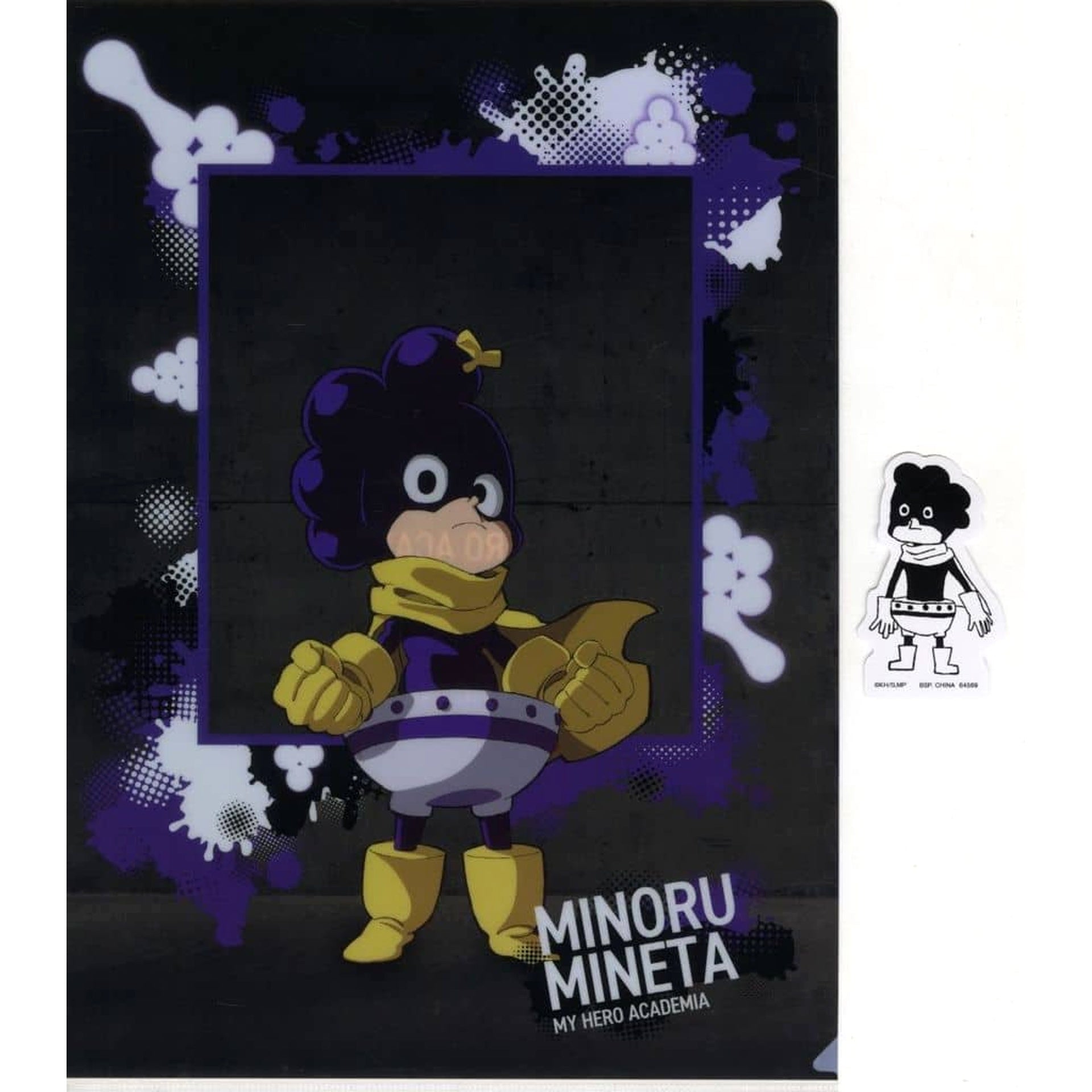 My Hero Academia Minoru Mineta Ichiban Kuji Flow of Years A4 Clear File & Sticker Prize H [USED]
