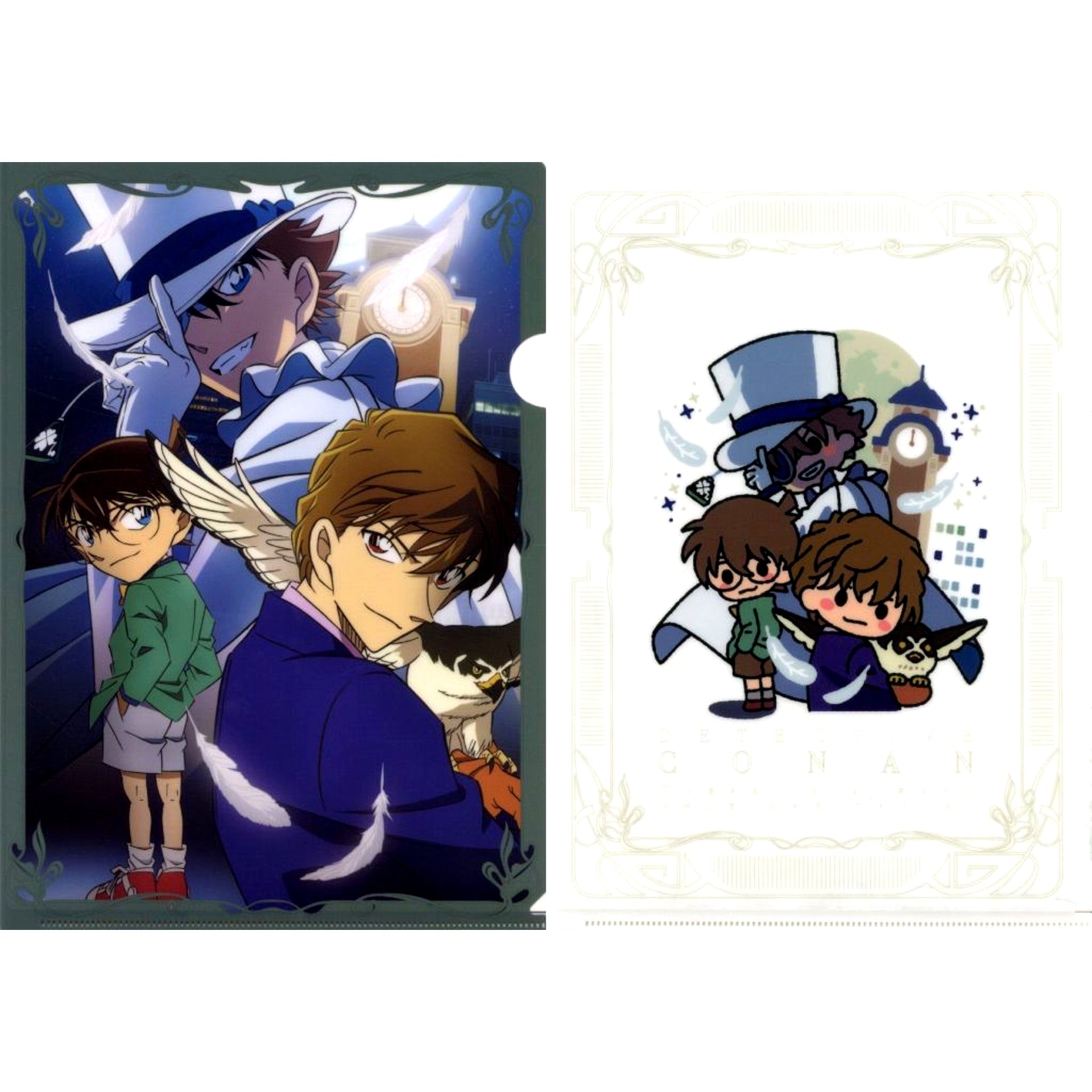 Group - The Gathering of the Detectives Shinichi Kudo vs Kaitou Kid K Prize A4 Clear File Set of 2 Sega Lucky Kuji Detective Conan Memorial Cut FILE.2 [USED]